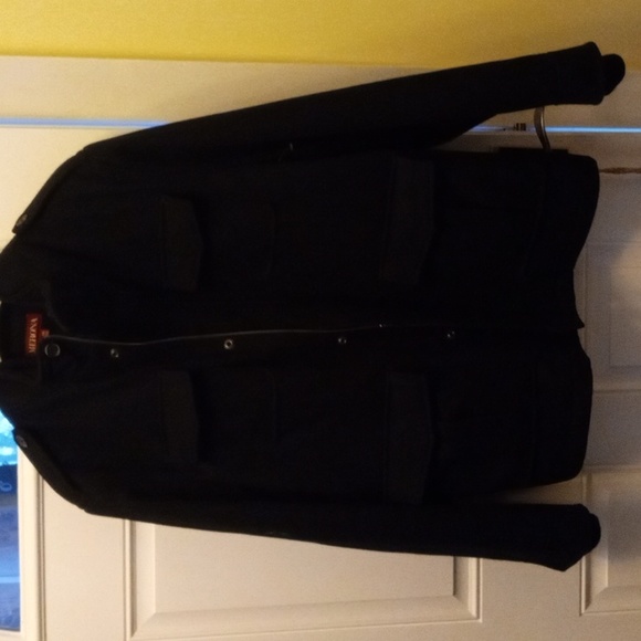 Black Merona 3/4 Length Mens XL pea coat - Picture 3 of 6